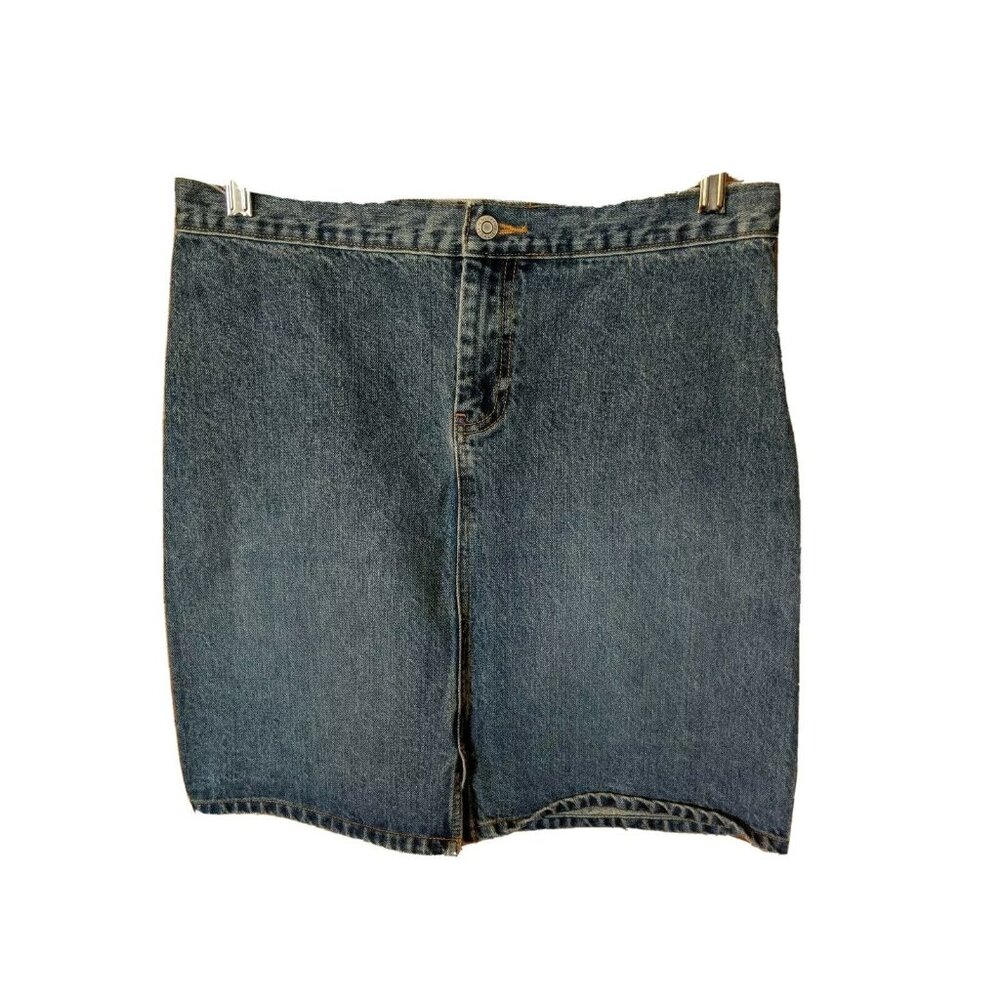 Gap Denim Skirt 10 Blue Jean Modest Womens Front Slit